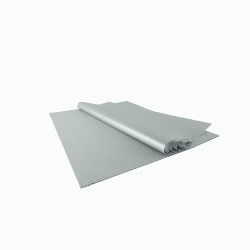 FFIY 100 feuilles de papier de soie métallique argenté 35x50cm