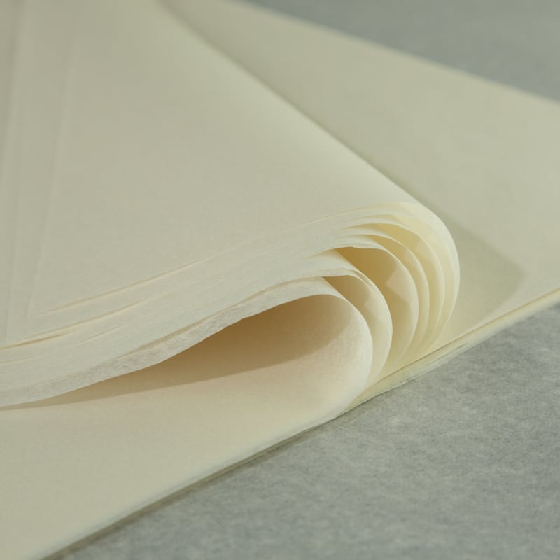 FEUILLES DE PAPIER DE SOIE crème ivoire champagne vente au détail et  emballage cadeau fournitures artisanales emballage bricolage art projet  découpage pompon couleurs -  France