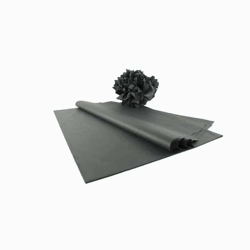 Papier de soie noir en feuilles