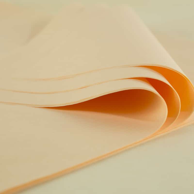 Feuilles de papier de soie orange pour emballage 50x75cm