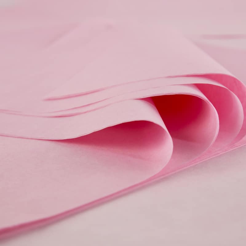 96 feuilles de papier de soie Rose Clair 18 grs 50x75cm 