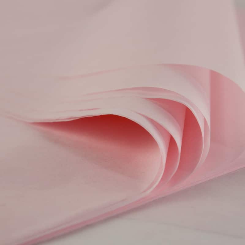 Lot de 10 rouleaux de papier de soie pastel rose et blanc 10 mètres 