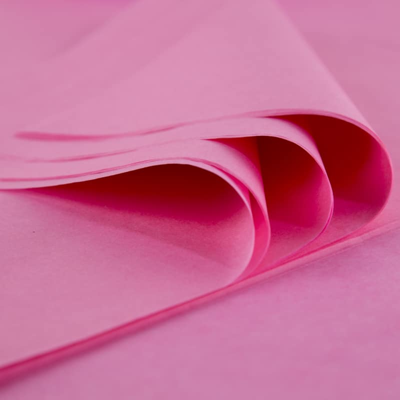 Lot de 10 rouleaux de papier de soie pastel rose et blanc 10 mètres 