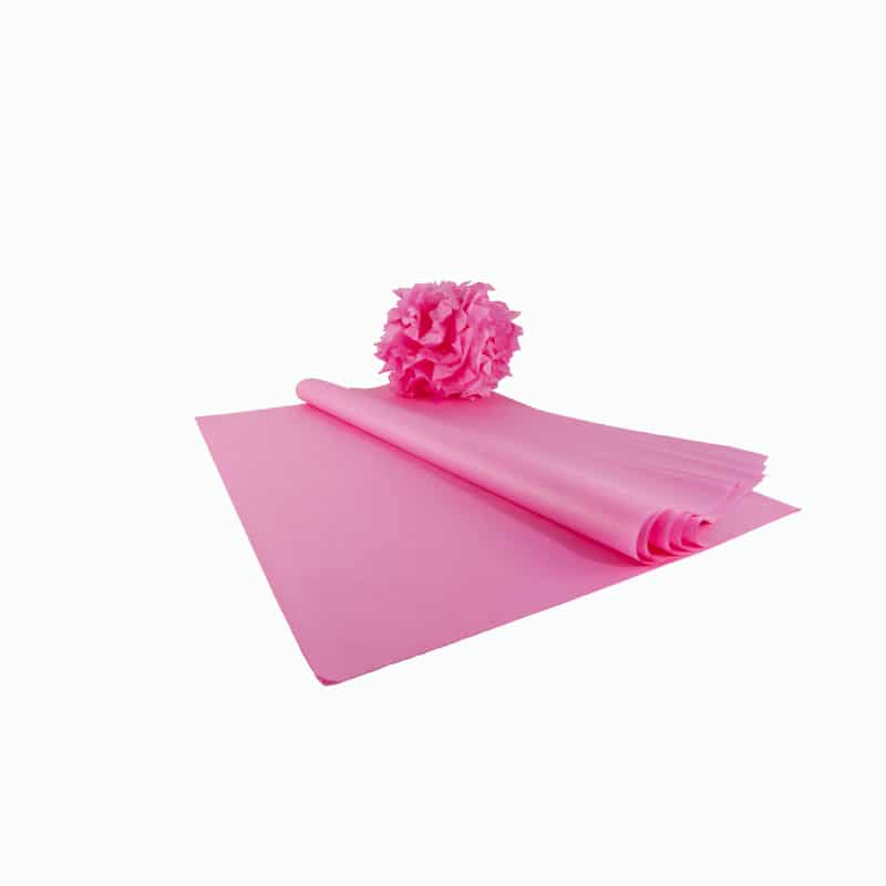 Paquet de 480 feuilles papier de soie rose 50x75cm