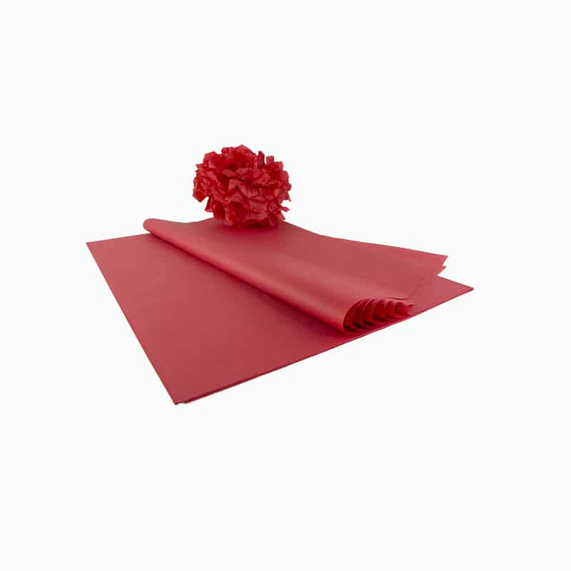 DÉCOR COEUR ALVÉOLÉ PAPIER DE SOIE 24CM ROUGE