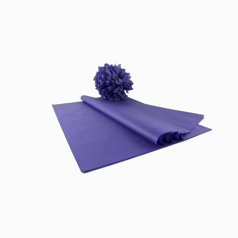 Kit Pompons en Papier de Soie - Qualité Premium - Violet