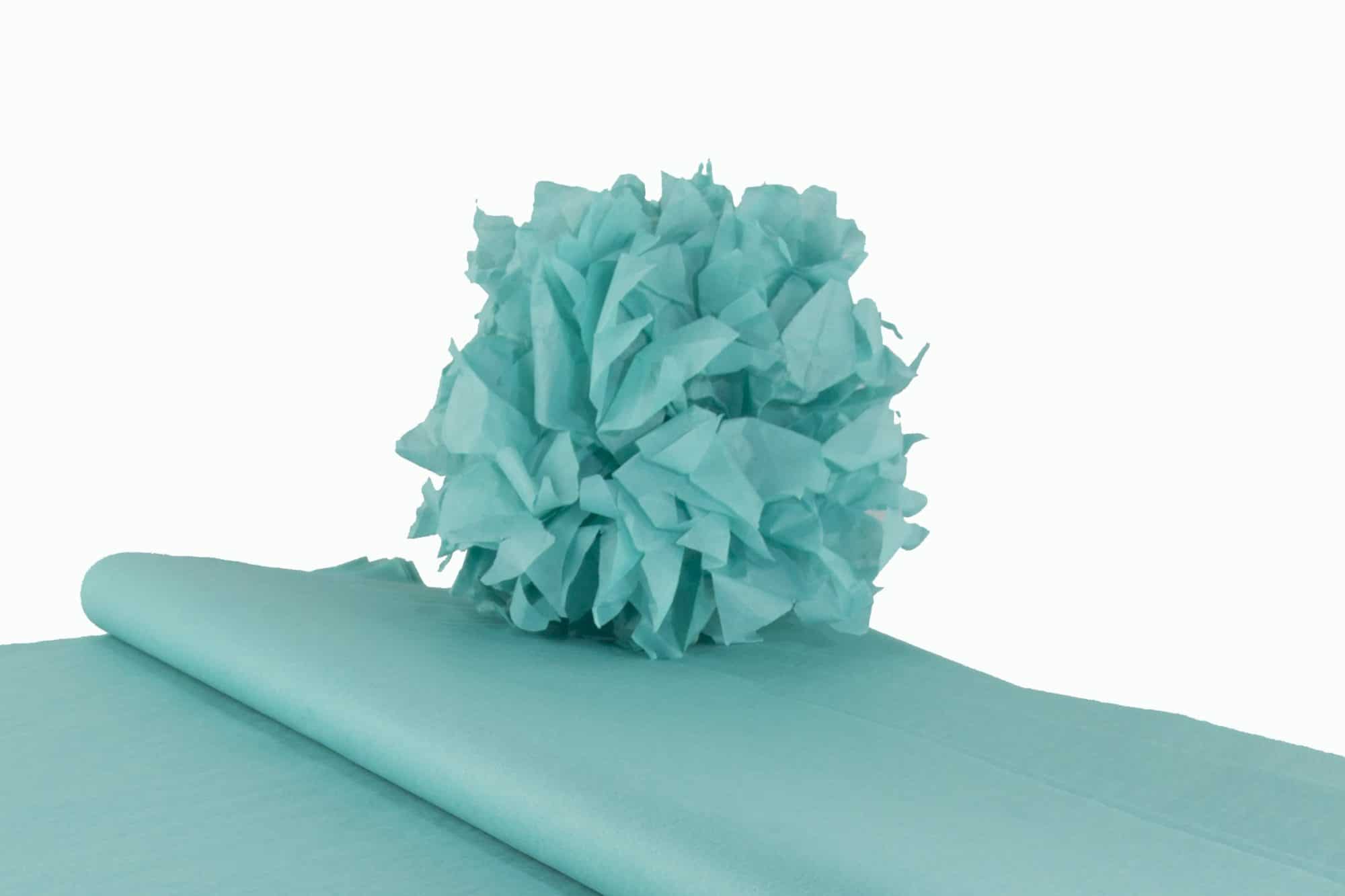 Pompon Papier De Soie - Bleu Ciel - 35 Cm – La Boite à Dragées