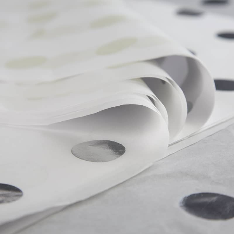 Feuille Papier de Soie Imprimé - Satinique Silver Hot Spots