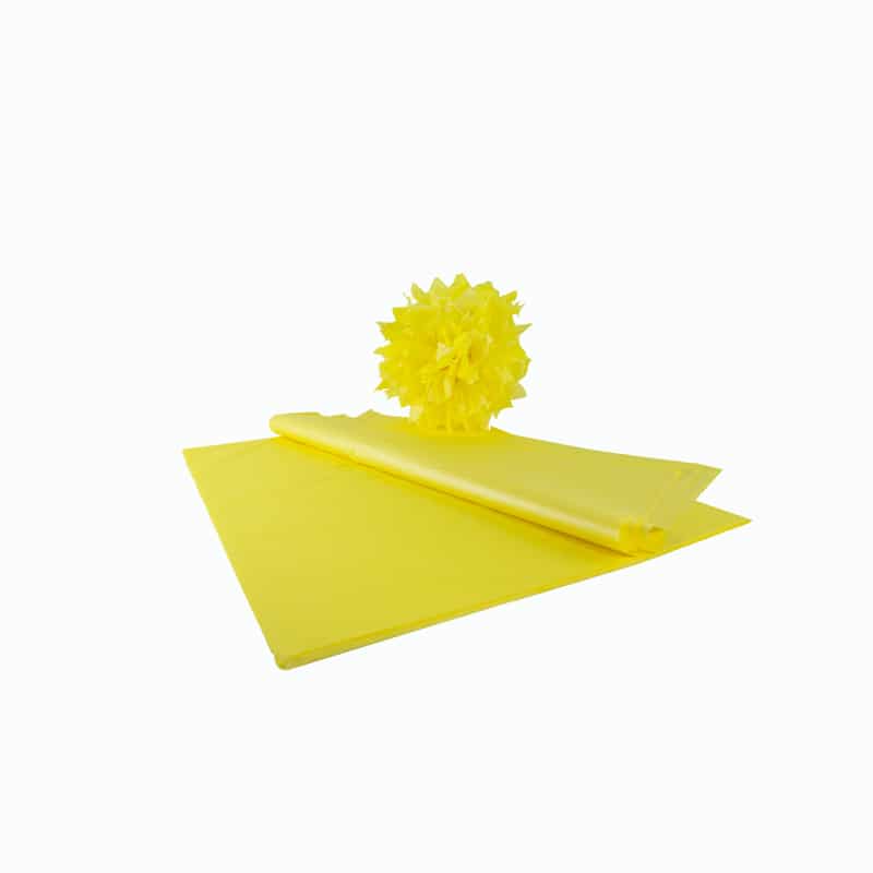 Créalia - Papier de soie - 500 x 750 mm - 6 feuilles - jaune citron - Papier  de soie